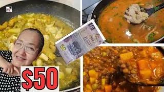 🔥 RETO $50 (MXN): 4 COMIDAS PARA 4 PERSONAS| SÍ SE PUEDE |4 COMIDAS FÁCILES Y ECONÓMICAS 