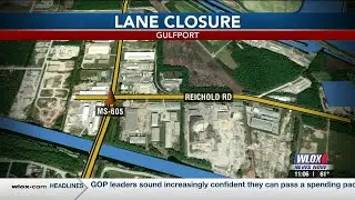 Lane closure on Highway 605 bridge in Gulfport