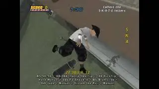 Collect the SKATE letters in London in one combo THPS4