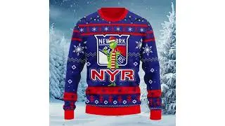 Rangers Santa Green hockey ugly sweater - Hockey Holiday Magic! 🏒