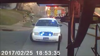 Engine 473 responding mutual working structure fire