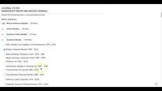 Demo  The Best Way to Search JSTOR