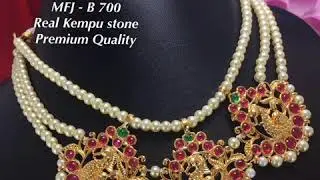 STUNNING REAL KEMP JEWELLERY COLLECTION/GODDESS LAKSHMI /PEACOCK &MANGO DESIGNES/ Bharatjewel.com🥰👌