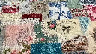 Part 8 BLOCK TWO  of a slowstitched quilt  #thejustbecausequilt #fabricbyroxycreationsprojectideas