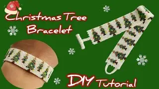 🎄Christmas tree bracelet/Peyote bracelet/Christmas gift idea/Easy jewelry making at home/Diy Beading