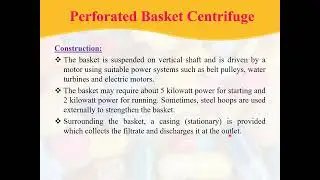 Centrifugation Perforated Basket Centrifuge