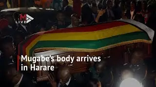 Robert Mugabe's body arrives by plane in Harare