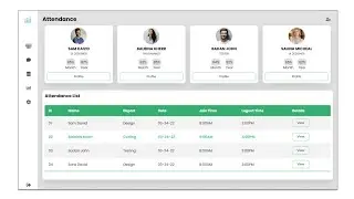 How to create Dashboard with HTML and CSS | Create Attendance Dashboard with HTML and CSS