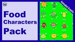 【Eight Production】Animated Graphic | Food Characters | Green Screen