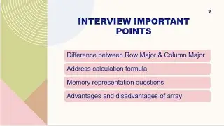 2D Array Column Major Formula | Advantages & Disadvantages