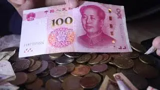 Coins and cash of different countries.