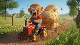 Huge Potato Harvest! Monkey Bon Bon Can&rsquo;t Believe His Eyes 🐒🥔😂