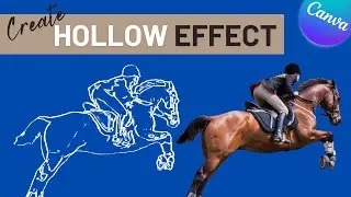 How to Create an Outline with Hollow Effect in Canva | Canva Tutorial 🎨👨&zwj;🎨