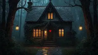 Gothic Valentine Cozy Forest Cottage | 10 Hours of Rain White Noise for Deep Sleep
