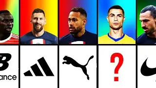 best football players and their sponsorship (NIKE,ADIDAS,PUMA...)