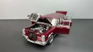 KengFai Benz 600 Pullman Pearl Jujube Red 1:18 Unboxing & Review!#diecastcollection #diecastcars