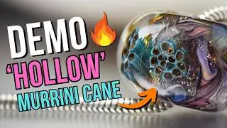 How to make a 2-Step 'Hollow' Tube Murrini Cane - DEMONSTRATION 🔥
