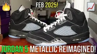 FEBRUARY 2025🔥! JORDAN 5 BLACK METALLIC REIMAGINED EARLY IN HAND REVIEW/UNBOXING! (DON'T MISS THESE)