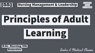 Principles of Adult Learning !! Management & Leadership !! Hindi !!