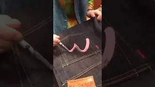 Hand painted Evisu denim 🎨