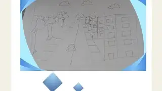 #City road #drawing #Billings #tree #City billing #easy drawing #school project 