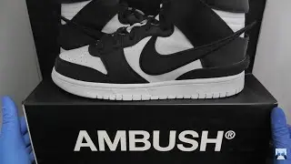 NIKE X AMBUSH DUNK HIGH REVIEW UNBOXING NO ON FEET ----------CHICAGO BLUE ROYALS CAMS KICKS SNEAKERS