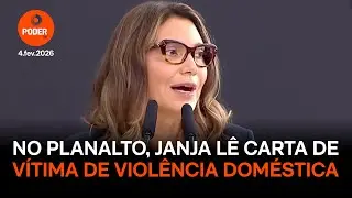 No Planalto, Janja lê carta de vítima de violência doméstica que sobreviveu
