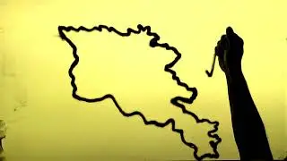 ARMENIA Outline Map Sand Art Video, National Anthem of ARMENIA #ARMENIA