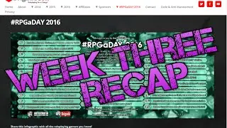 RPG Brigade: RPGaDay 2016 - Week Three Recap!