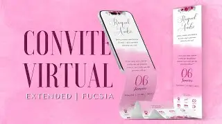 Convite Virtual Interativo Fucsia  -  Extended [Casamento]