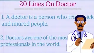 Essay On Doctor|20 Lines On Doctor|Doctor Essay In English|Importance Of Doctor|Few Lines On Doctor