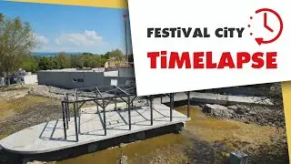 Le timelapse de Festival City : la construction du food-court | Les attractions Walibi