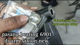 Pasang bearing 6901 di vixion new||dijamin pnp dan awet