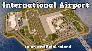 International Airport on an artificial Island in Cities: Skylines