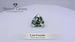 3.4ct Prasiolite Trillion Cut