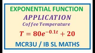 Natural Logarithm Inverse Exponential Equation T=80e^(-0.1t) + 20  of Final Temperature