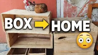 Turning Simple Wooden Boxes into a Modern Mini Home 😳 | Smart DIY Build (6+ Min)