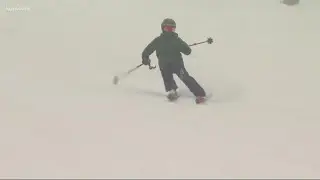 Skiers and snowboarders hit the slopes for opening day at Mt. Hood Meadows