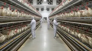 Poultry mega farm the complete process of raising millions of chiken on an industrial scale #viral