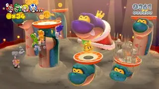 ♚ Super Mario 3D World: 3-BA Banquet with Hisstocrat [1 Star] 100% Walkthrough