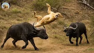 B&Uacute;FALO CAFRE &ndash; La Lucha por la Supervivencia en la Sabana #animalessalvajes | Vida Animal TV