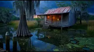 Louisiana Swamp Night Sounds 🌙 Crickets, Frogs & Bayou Ambience for Deep Sleep (4 Hours)