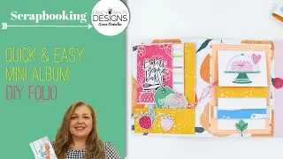 Folio / Scrapbook Album - Water Fall Card | Easy Step by Step Tutorial | Fancy Pants Designs