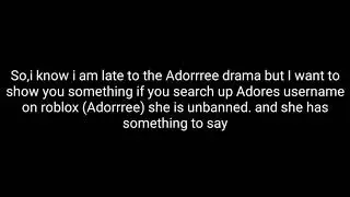 Just clarifying some things about the Adore drama