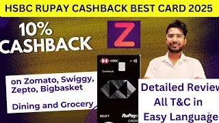 HSBC RuPay Cashback Credit Card 2025 Review | 10% Dining & Grocery Cashback + Fees & Limits