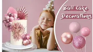 LEFUBABY Balls Cake Toppers Palm Leaves Cake Decorations for Birthday Wedding Baby Shower Party