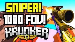 Krunker SNIPER GAMEPLAY With *1000 FOV* (FIELD OF VIEW) INSANE!