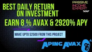 Earn $2600 In A Month Using Aping Avax - Passive Income
