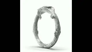 Twig Ring With Leaves