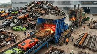 How Millions of Old Cars Are Recycled Into Construction Steel (FULL PROCESS)
